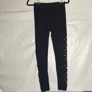 Chic Black Leggings with Cutout Details